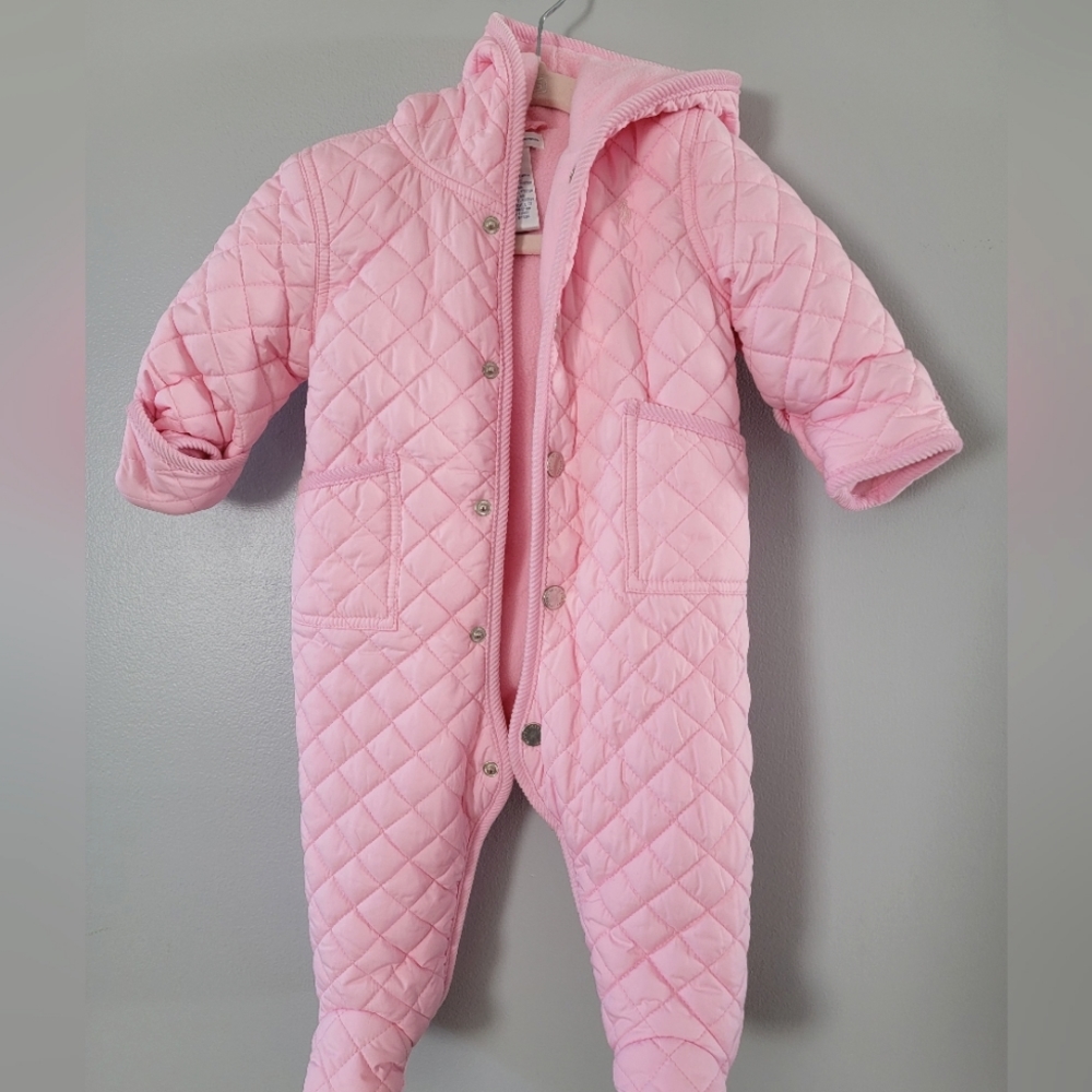 Ralph Lauren quilted snowsuit bunting.
